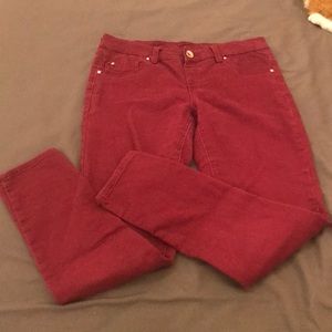 Burgundy simply low jeggings